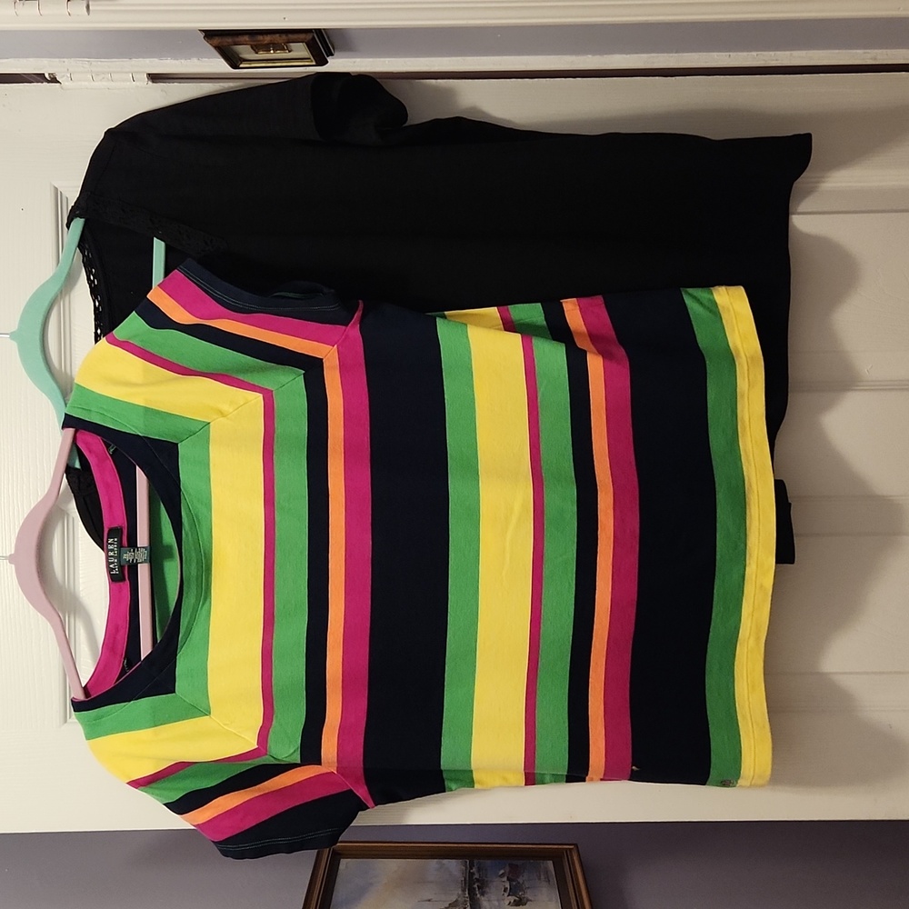 Womens knit tops, short sleeves, bundle of 2